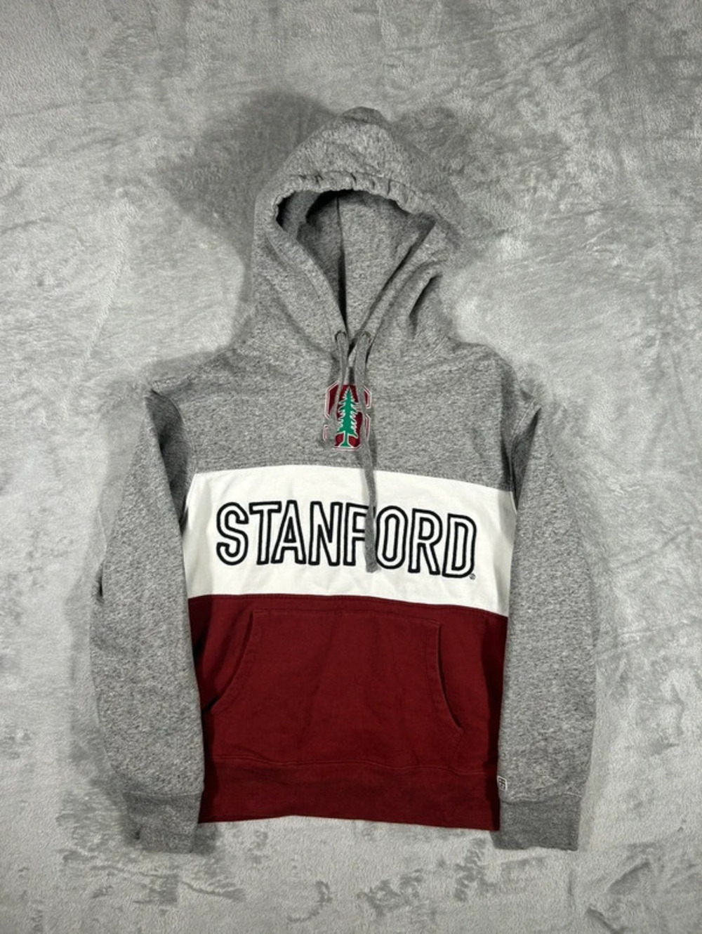 stanford tailgate colorblock hoodie L